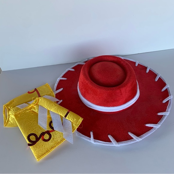 Other - Disney Pixar Toy Story Jessie Red Costume Cowboy Hat Kids One Size With Cuffs